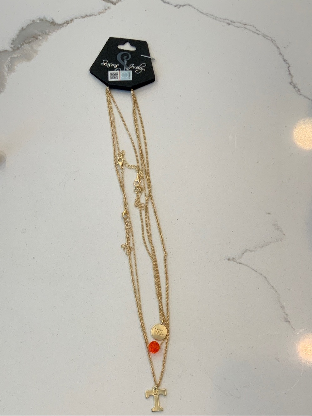 16“ - 20” Tennessee Matte Gold Logo Trio Necklace Set